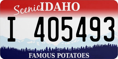 ID license plate I405493