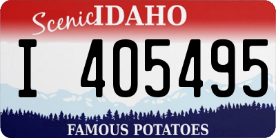 ID license plate I405495