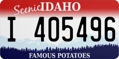 ID license plate I405496