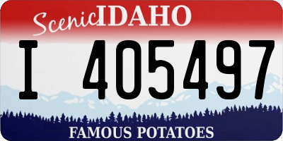 ID license plate I405497