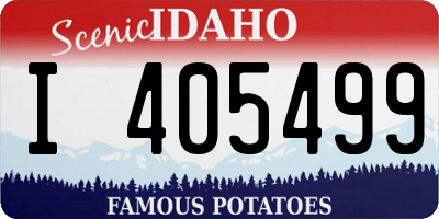 ID license plate I405499
