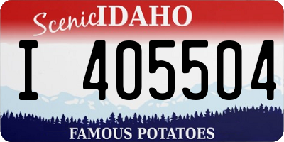 ID license plate I405504