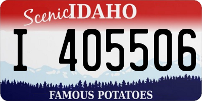 ID license plate I405506