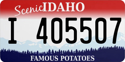 ID license plate I405507