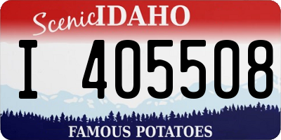 ID license plate I405508