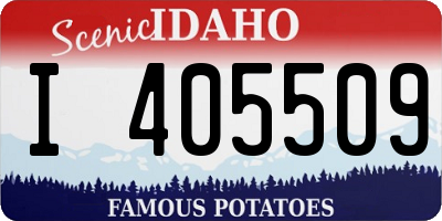 ID license plate I405509