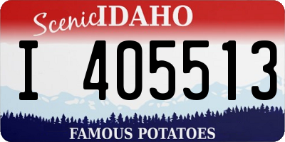 ID license plate I405513