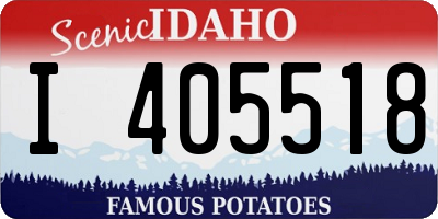 ID license plate I405518