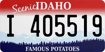 ID license plate I405519