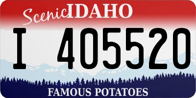 ID license plate I405520