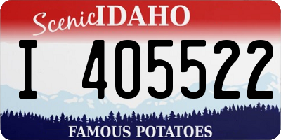 ID license plate I405522