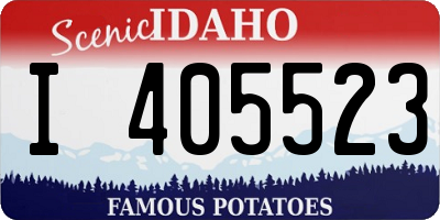 ID license plate I405523