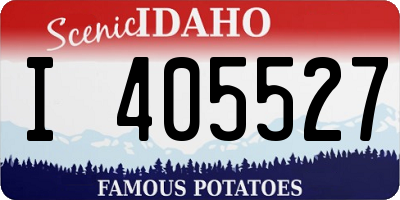 ID license plate I405527