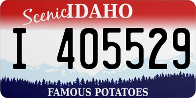ID license plate I405529
