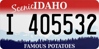 ID license plate I405532