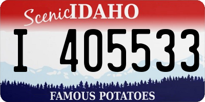 ID license plate I405533