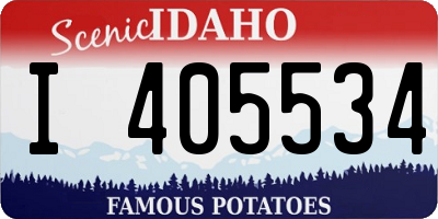 ID license plate I405534