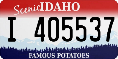 ID license plate I405537