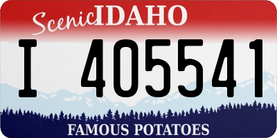 ID license plate I405541