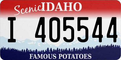 ID license plate I405544