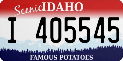 ID license plate I405545