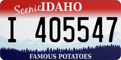 ID license plate I405547