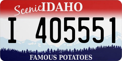 ID license plate I405551