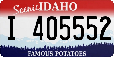 ID license plate I405552