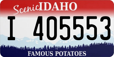 ID license plate I405553