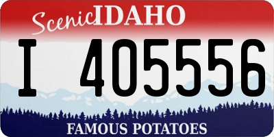 ID license plate I405556