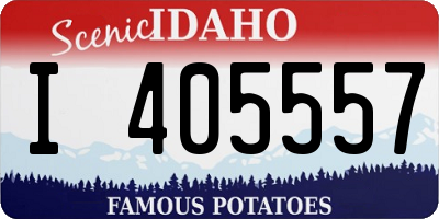 ID license plate I405557
