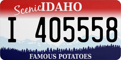 ID license plate I405558