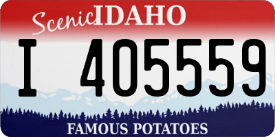 ID license plate I405559