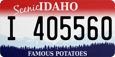 ID license plate I405560