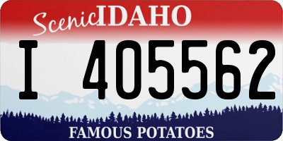 ID license plate I405562