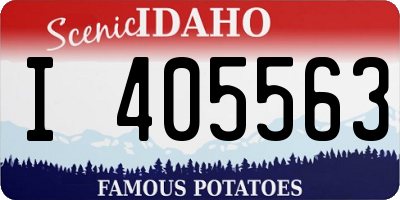 ID license plate I405563