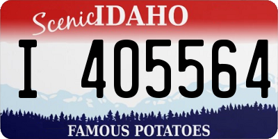 ID license plate I405564