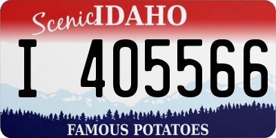 ID license plate I405566