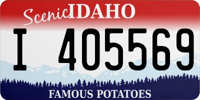 ID license plate I405569