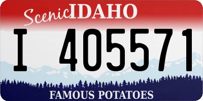 ID license plate I405571