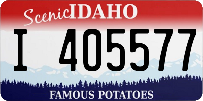 ID license plate I405577