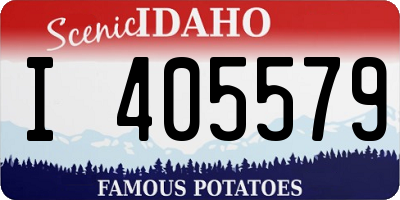 ID license plate I405579