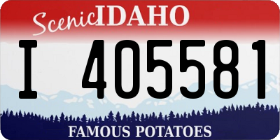 ID license plate I405581