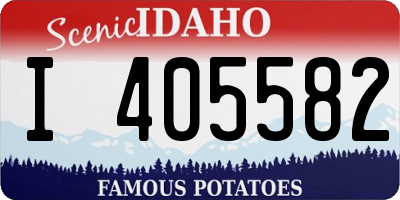 ID license plate I405582