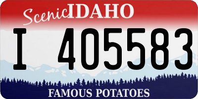 ID license plate I405583