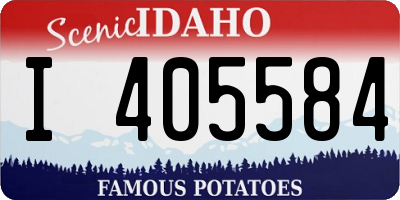 ID license plate I405584
