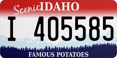 ID license plate I405585