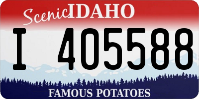 ID license plate I405588