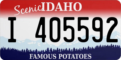 ID license plate I405592