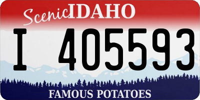 ID license plate I405593